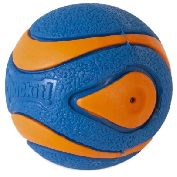 Chuckit! Dog Toy, S, Buoyant, Rubber, Blue/Orange