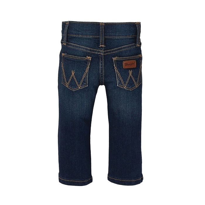 Wrangler PQJ136D-24M Baby Jeans, Adjustable Waist, Western, Boy's, 24M, Dark Blue, Cotton/Rayon/Spandex
