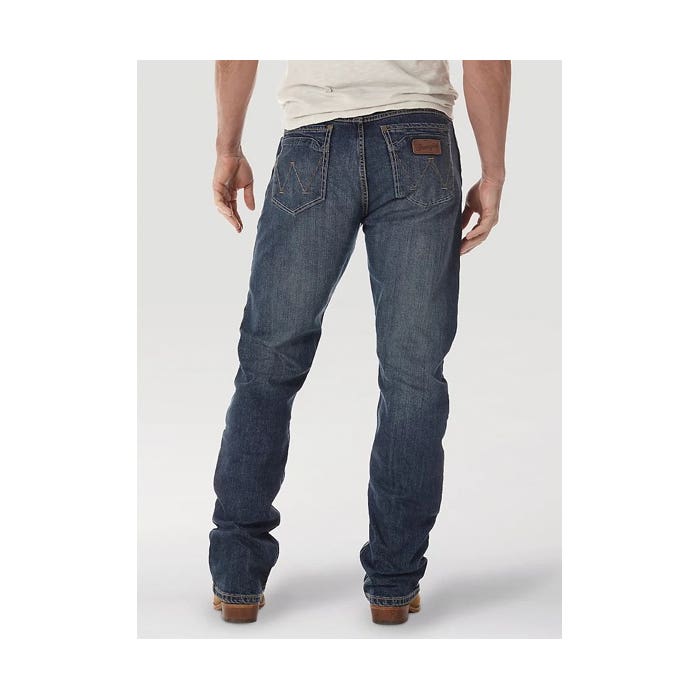 Wrangler Retro Series WLT77LY-34X34 Jeans, 34 in Waist, 34 in L Inseam, Layton, Bootcut, Slim Fit, Stretchable