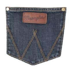 Wrangler Retro Series Jeans, 29 in Waist, 32 in L Inseam, Bozeman, Slim, Straight Fit, Stretchable