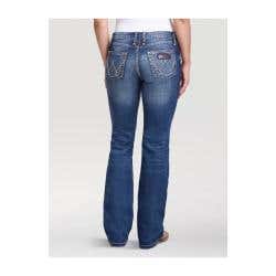 Wrangler Retro Series MAE Jeans, 9, 31 to 31-1/2 in Waist, 32 in L Inseam, MS Wash, Bootcut, Regular Fit