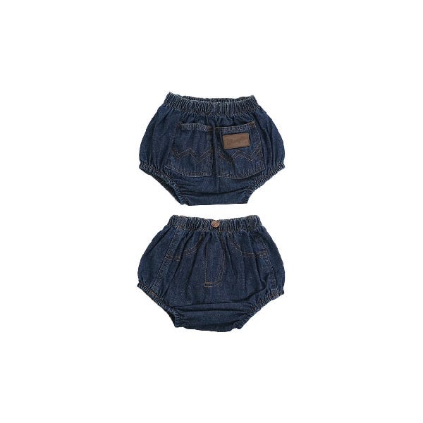 Wrangler 11MWIPW-12M Infant Diaper Cover, 12M, Prewashed Indigo, Cotton Denim