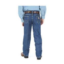 Wrangler Cowboy Cut Series 13JGSHD-6S Jeans, Boy's, 6, 20-1/2 to 22 in Waist, Heavyweight Stone Denim
