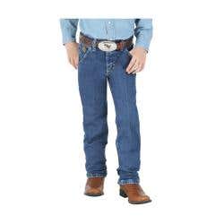 Wrangler Cowboy Cut Series 13JGSHD-6S Jeans, Boy's, 6, 20-1/2 to 22 in Waist, Heavyweight Stone Denim