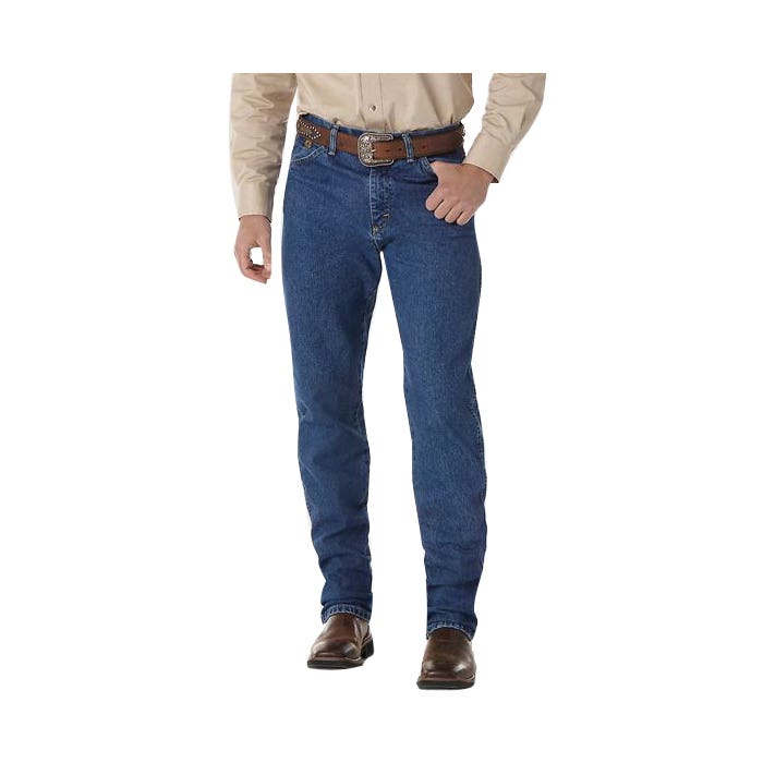 Wrangler Cowboy Cut Series Jeans, 32 in Waist, 32 in L Inseam, Heavyweight Stone Denim, Original Fit