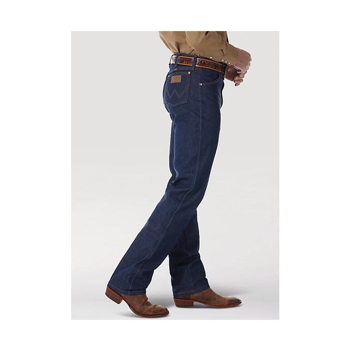 Wrangler Cowboy Cut Series Jeans, 38 in, 31 in L, Rigid Indigo, Original, Non-Stretchable