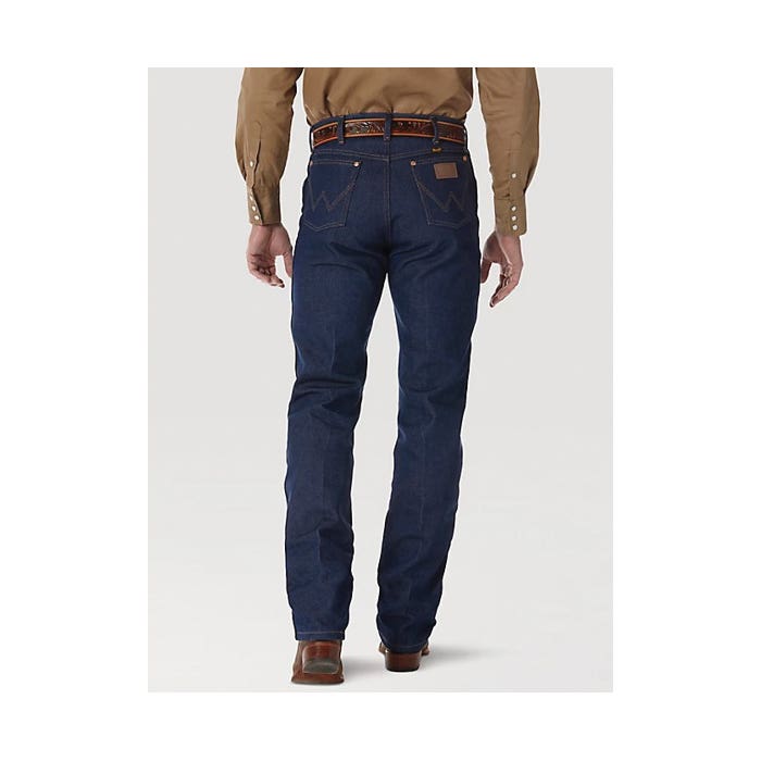 Wrangler Cowboy Cut Series Jeans, 36 in, 30 in L, Rigid Indigo, Original, Non-Stretchable