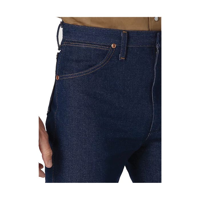 Wrangler Cowboy Cut Series Jeans, 36 in, 38 in L, Rigid Indigo, Original, Non-Stretchable