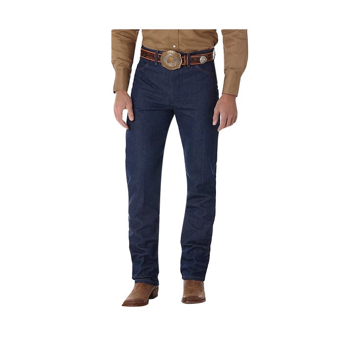 Wrangler Cowboy Cut Series Jeans, 35 in, 32 in L, Rigid Indigo, Original, Non-Stretchable