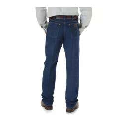 Wrangler Cowboy Cut Series Jeans, 34 in Waist, 32 in L Inseam, Prewashed Indigo, Relaxed Fit
