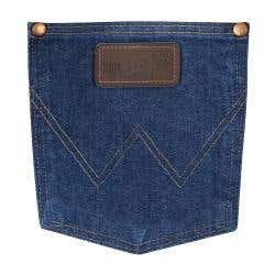 Wrangler Cowboy Cut Series Jeans, 34 in Waist, 32 in L Inseam, Prewashed Indigo, Relaxed Fit