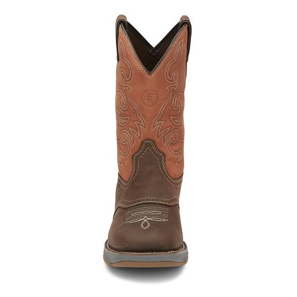 Tony Lama 3R Series Work Boots, D W, 11, Brown, Cowhide Leather, Wide Toe