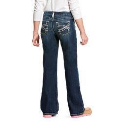Ariat Entwined Series 10025984-10R Jeans, Girl's, 10, Dresden, Bootcut, Slim, Regular, Stretchable