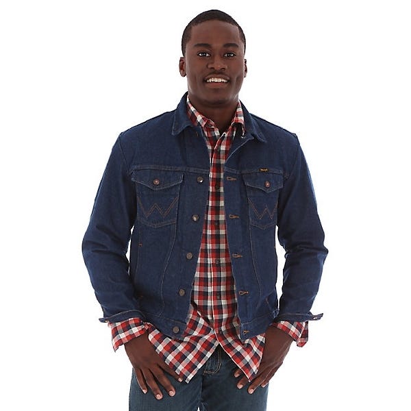 Wrangler CowBoy Cut Series Jacket, XL, Cotton, Prewashed Denim, Spread Collar, Button Closure, Regular