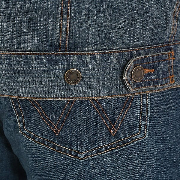Wrangler Jacket, L, Cotton/Corduroy, Denim/Charcoal, Button Closure, Regular