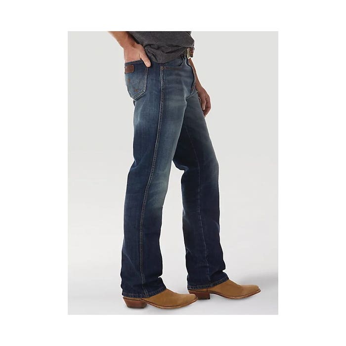Wrangler Retro Series WRT20JH-32X36 Jeans, 32 in Waist, 36 in L Inseam, JH Wash, Bootcut, Relaxed Fit