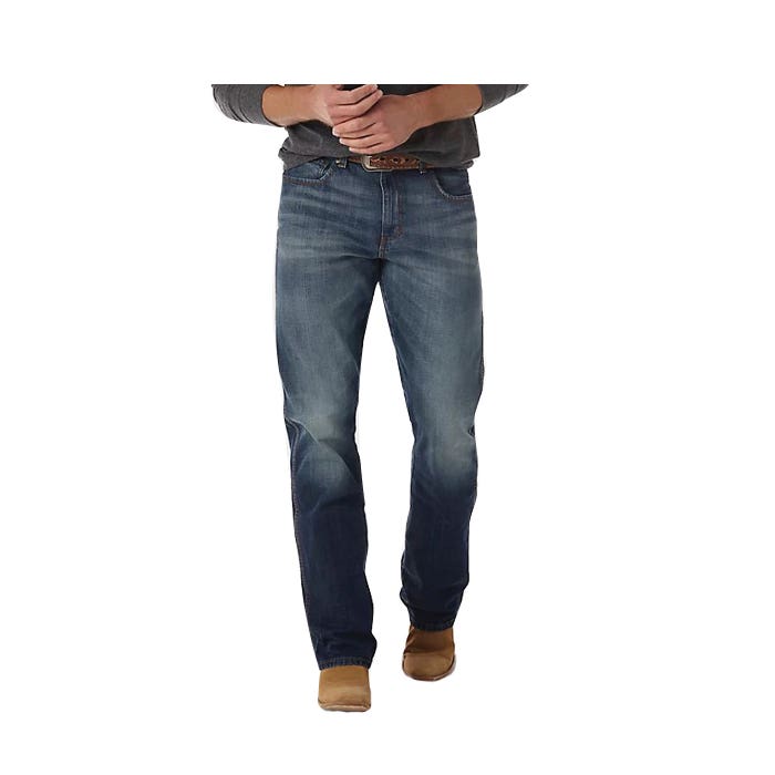Wrangler Retro Series WRT20JH-36X32 Jeans, 36 in Waist, 32 in L Inseam, JH Wash, Bootcut, Relaxed Fit