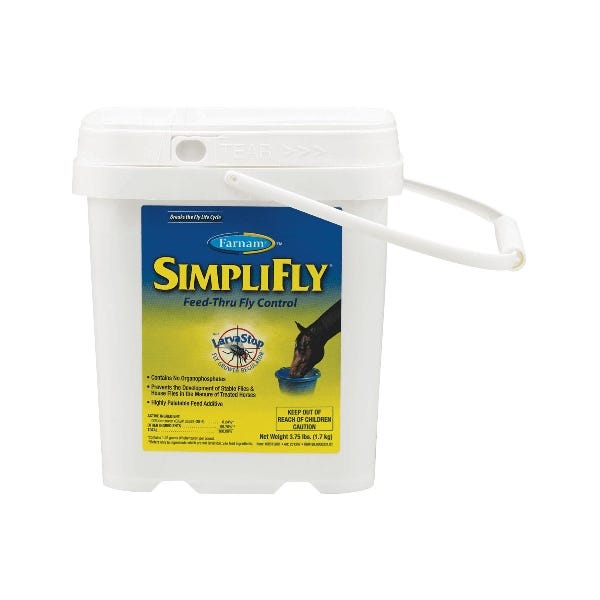 Farnam SimpliFly 100515881 Feed-Thru Fly Control, Pellet, Green, Alfalfa, 3.75 lb