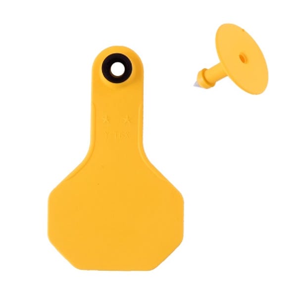 Y-Tex All American Ear Tag, S, Blank, Yellow