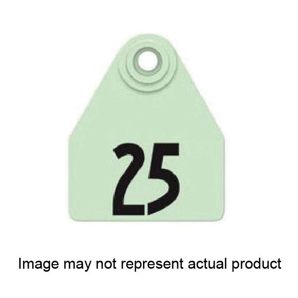 Allflex GMF050/GSM-G Female/Male Ear Tag, M, 26 to 50, Polyurethane, Green