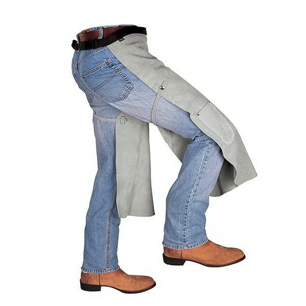 Weaver Leather 65-3100 Farrier Apron, 29 to 52 in Waist, Leather, Pearl Gray