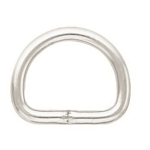 Weaver Leather #3250 Dee Ring, Barcoded, Welded, Steel, Nickel, 1/PK - 43777