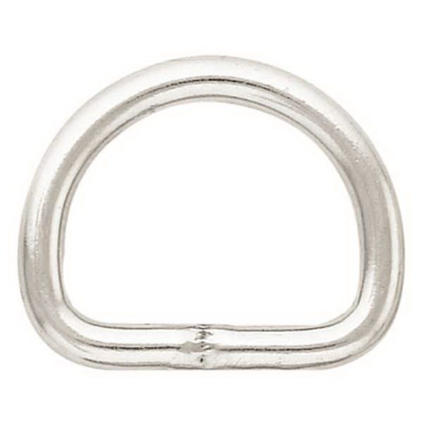 Weaver Leather #3250 Dee Ring, Barcoded, Welded, Steel, Nickel, 1/PK - 43773