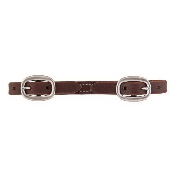 Weaver Leather Working Cowboy Series 30-1280 Curb Strap, Straight, Leather/Stainless Steel, Chestnut