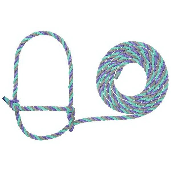 Weaver Leather Cattle Rope Halter, Gray/Lavender/Mint