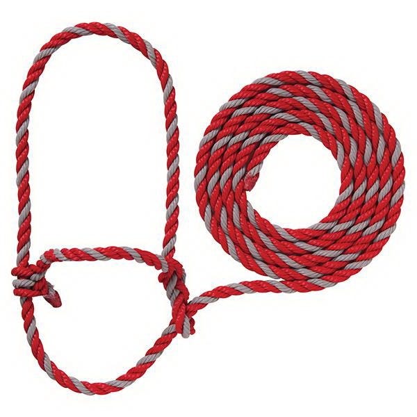 Weaver Leather Cattle Rope Halter, Gray/Red