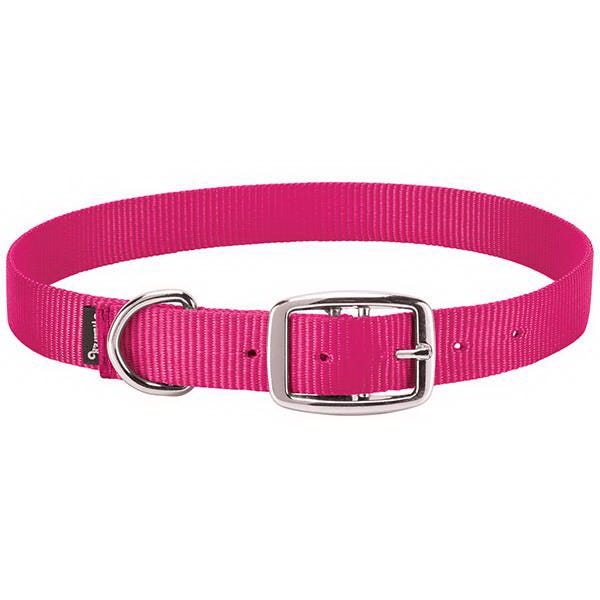 Weaver Leather Goat Collar, S Neck, 5/8 in W Collar, 14 to 16 in L Collar, Nylon, Hot Pink