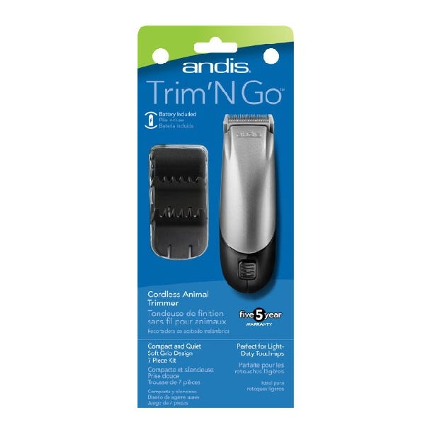 Andis Trim 'N Go Animal Trimmer, Cordless, Polymer, Ergonomic Handle