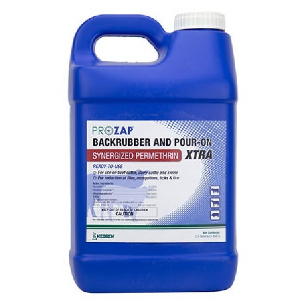 Prozap 966010 Backrubber Insecticide, Liquid, Clear, Strong, 2.5 gal