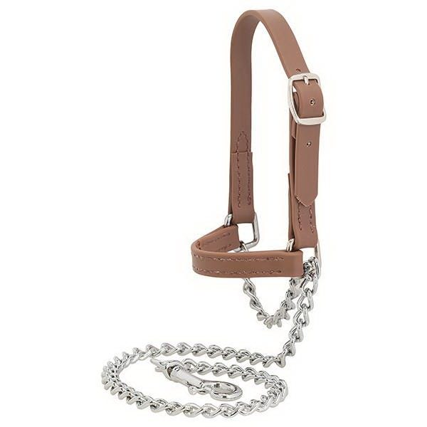 Weaver Leather Goat Halter, S, Brahma Webb, Russet Brown