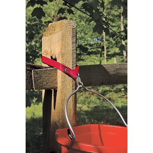 Weaver Leather Bucket Strap, Nylon, Red, Nickel