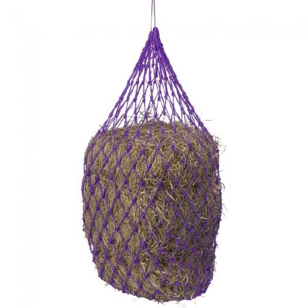 Tough 1 72-1802-10-0 Slow Feed Hay Bag, L, Poly, Purple