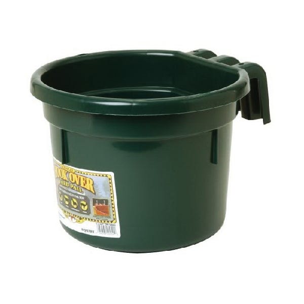 Little Giant CPHGREEN Hook Over Feed Pail, 8 qt Volume, Plastic, Green