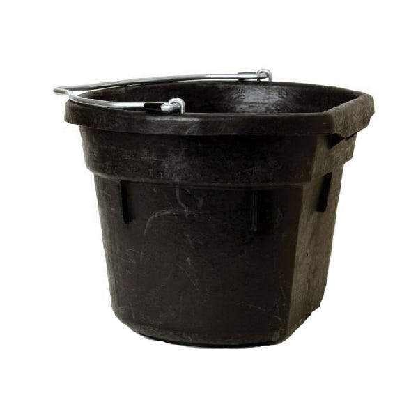 Little Giant DF18FB Bucket, 18 qt Volume, Rubber, Black