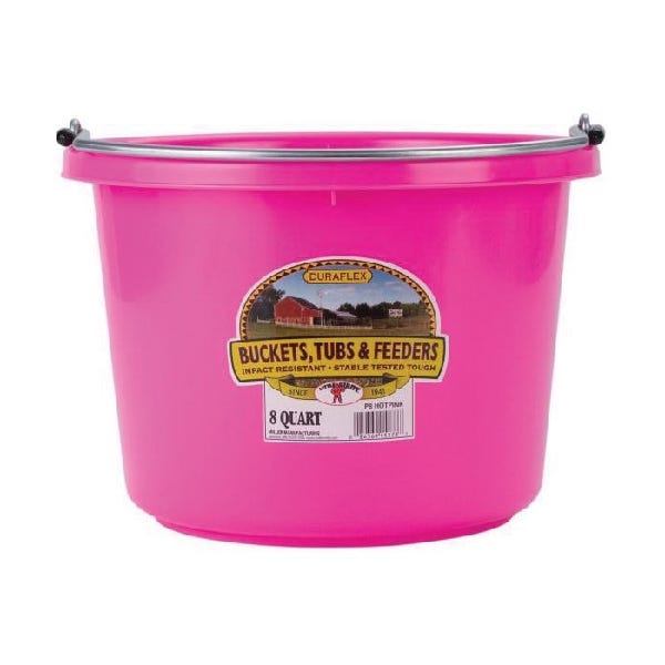 Little Giant Bucket, 8 qt, Hot Pink
