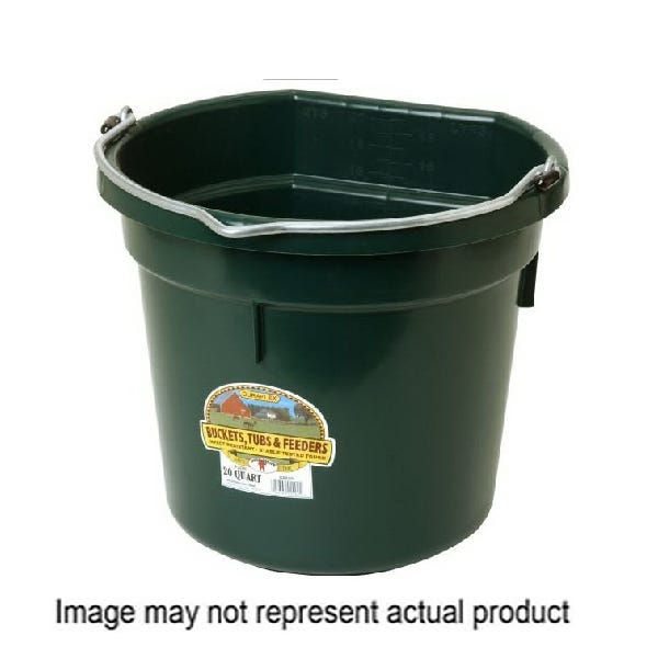 Little Giant Flat-Back Bucket, 20 qt, Green