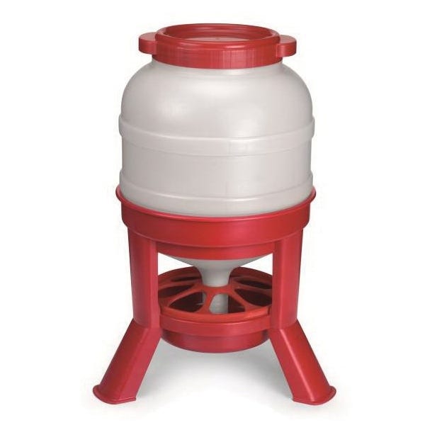 Little Giant Dome Feeder, 45 lb Capacity, Plastic, Red