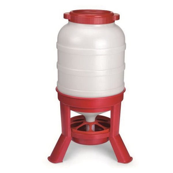 Little Giant Dome Feeder, 60 lb Capacity, Plastic, Red