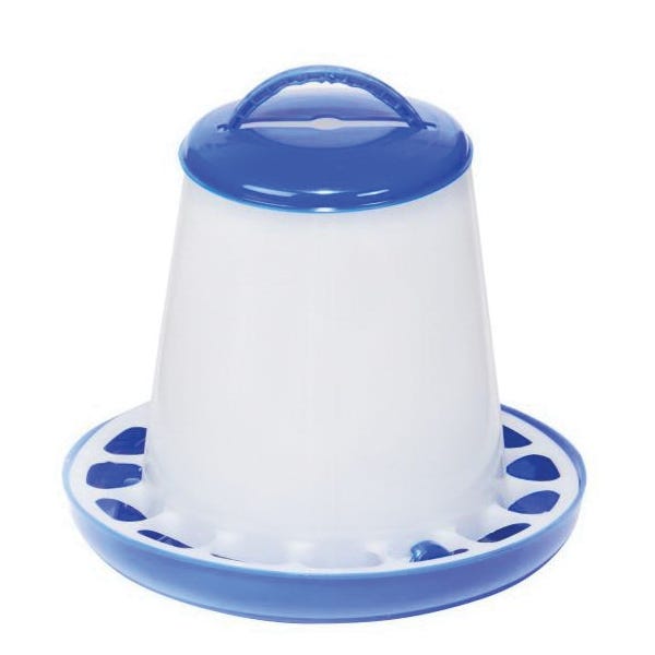 Double-Tuf Blue Plastic Feeder 1.5 lb Capacity