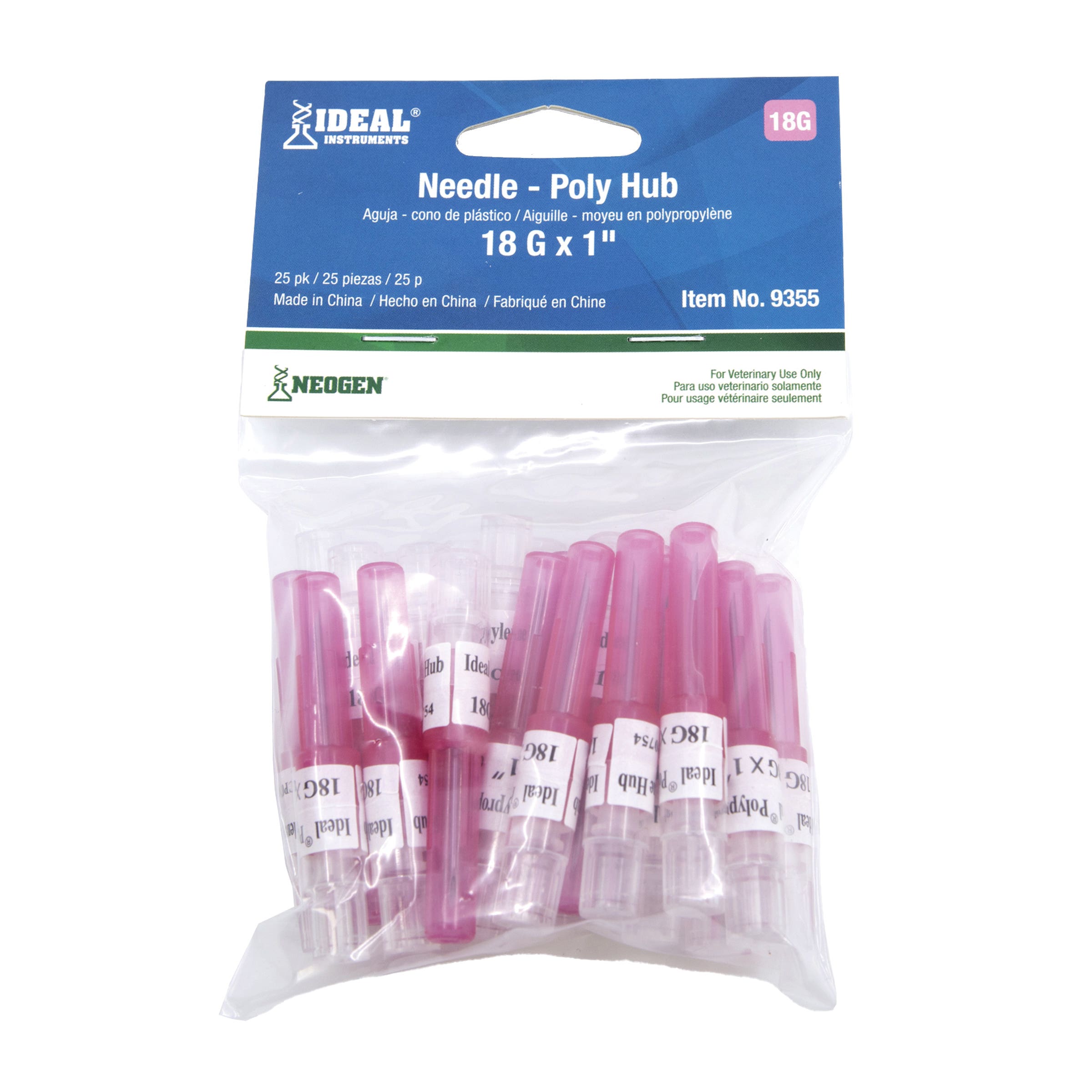 Neogen 9366 Needle, 20 ga, 3/4 in L, 25/PK