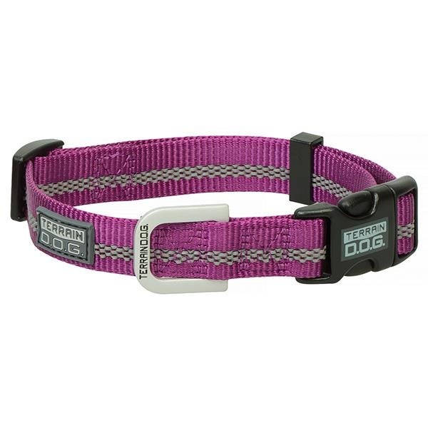 Terrain Dog Snap-N-Go Dog Collar, 9 to 13 in Neck, 3/4 in W Collar, Nylon, Purple