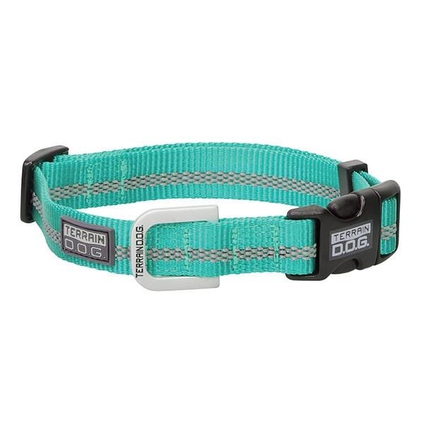 Terrain Dog Snap-N-Go Dog Collar, 9 to 13 in Neck, 3/4 in W Collar, Nylon, Mint