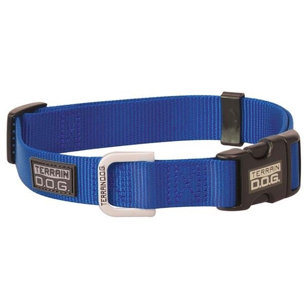 Terrain Dog Snap-N-Go Dog Collar, 9 to 13 in Neck, 3/4 in W Collar, Nylon, Dark Blue - 804245