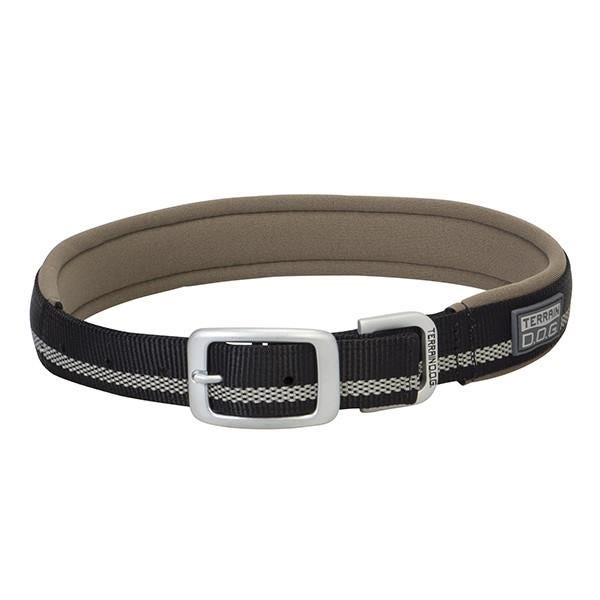 Terrain Dog Dog Collar, 13 in L Collar, 3/4 in W Collar, Nylon, Black