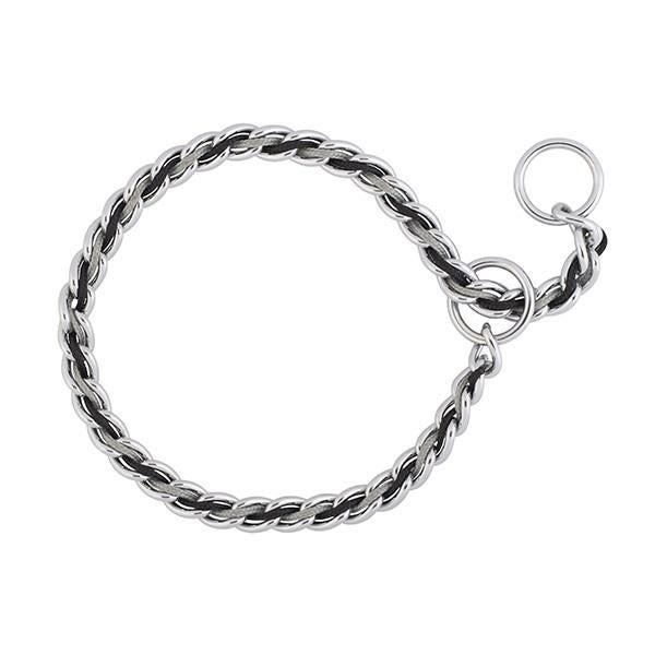 Terrain Dog Chain Slip Collar, 3.5 mm Chain, 22 in L Collar, Polyester, Black/Gray