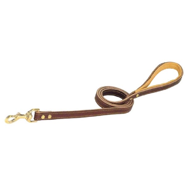 Weaver Leather Deer Ridge Series Dog Leash, 4 ft L, 3/4 in W, Deerskin Leather, Saddle Tan/Sunset